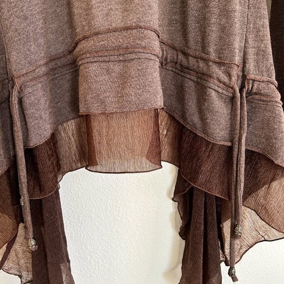 Pretty Angel Sweater Open Front Cardigan Linen Blend Romantic Fairy - Picture 9 of 12